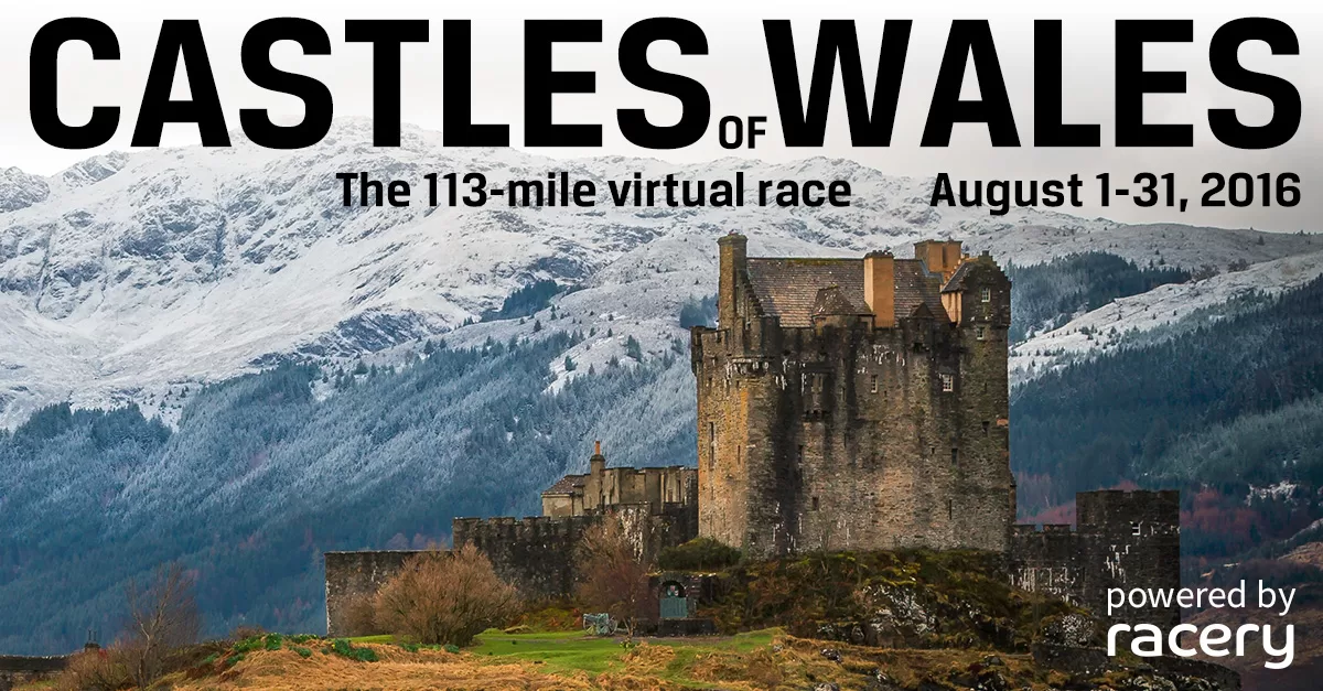 Racery Wales Castles Virtual Race with Medals