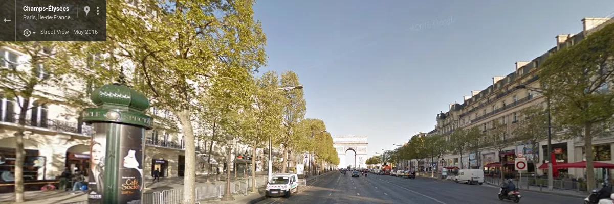 Paris street view in virtual Tour de France