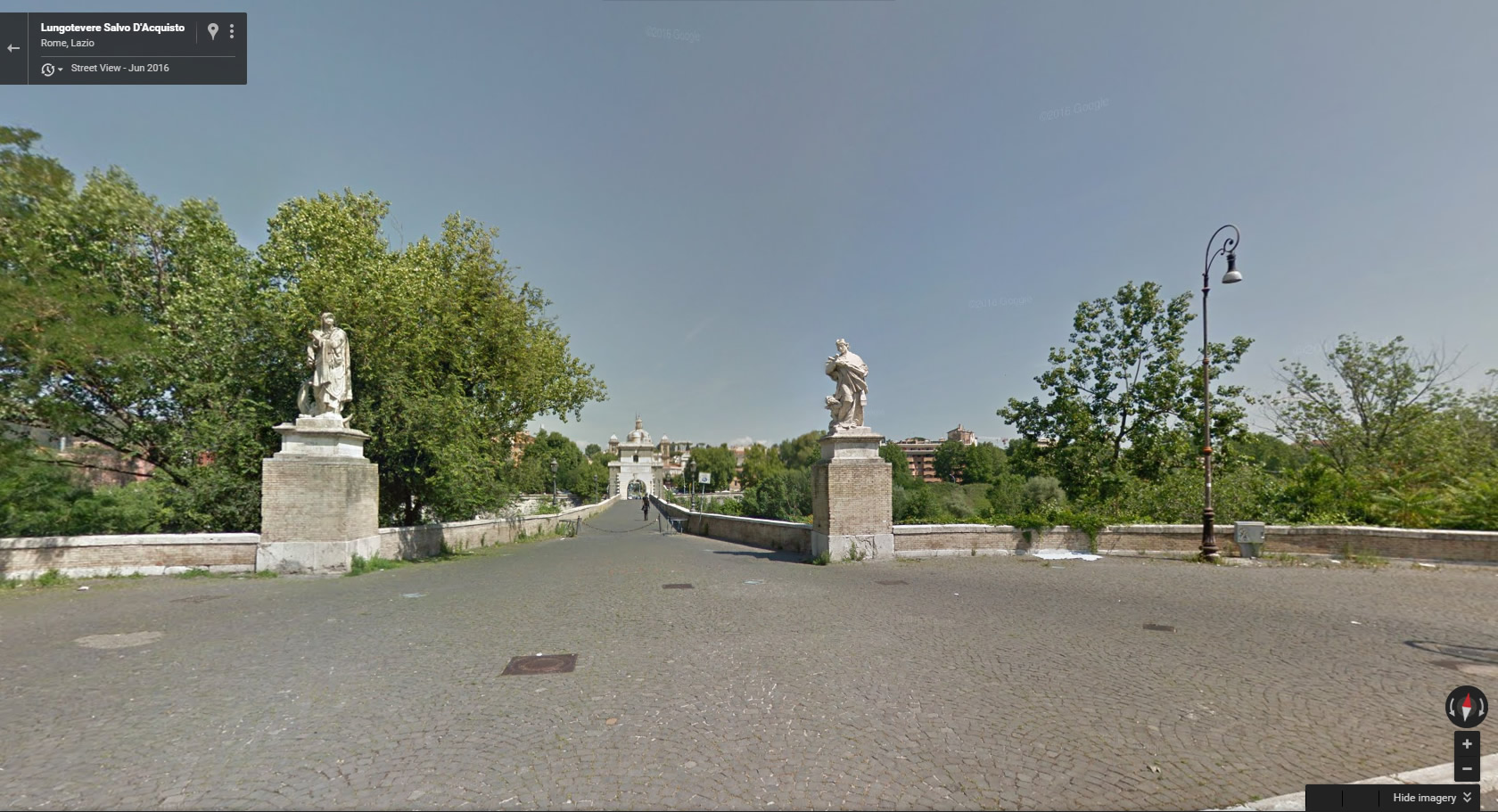 Virtual Race Street View of Milvio Bridge