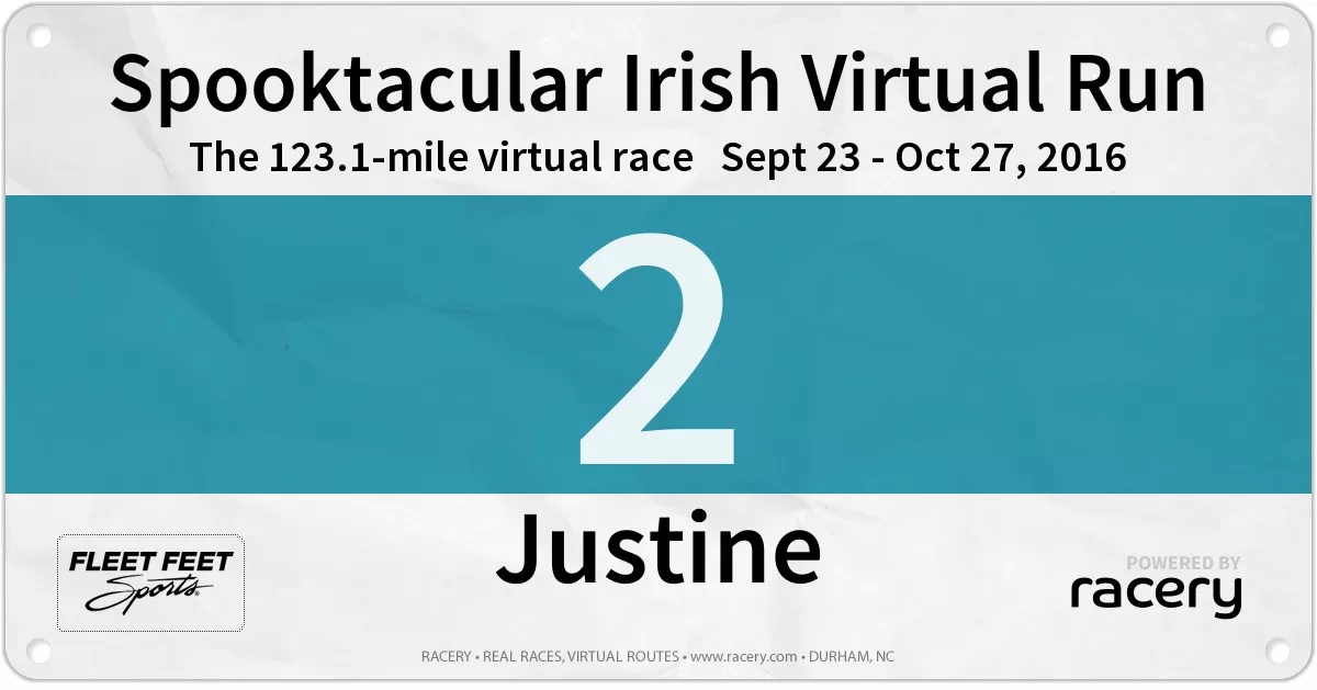 Spooktacular virtual race bib