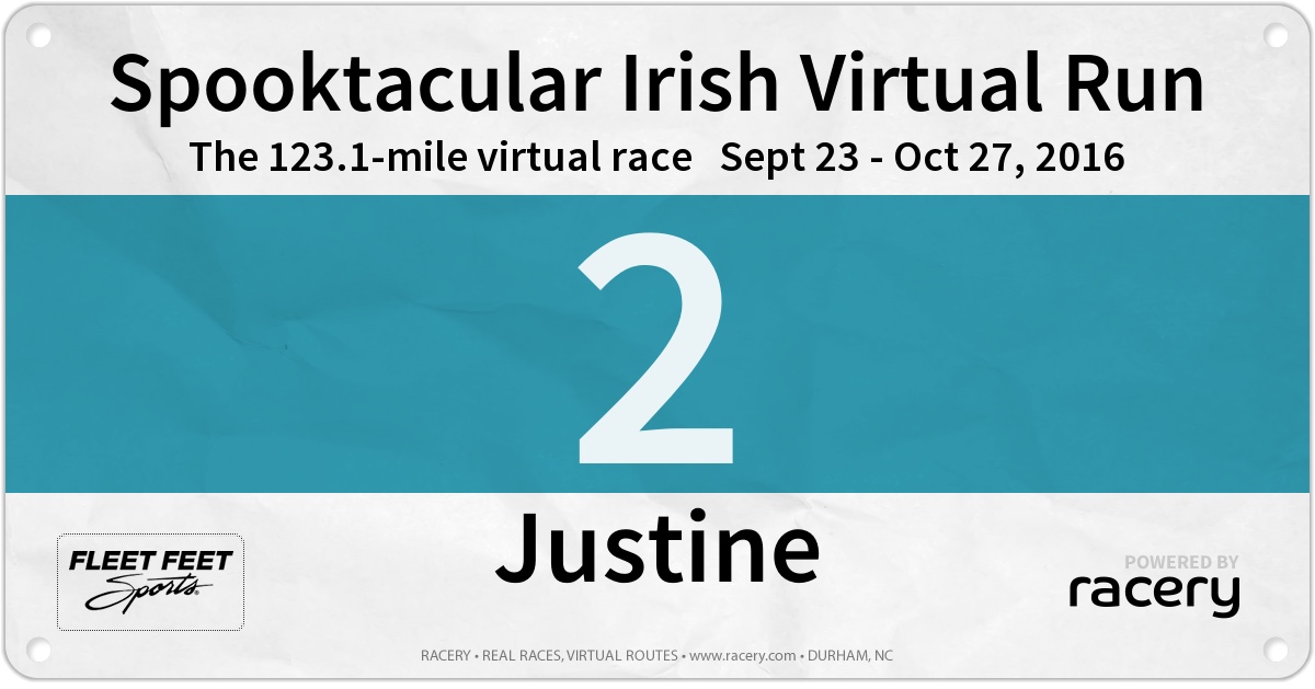 Spooktacular virtual race bib