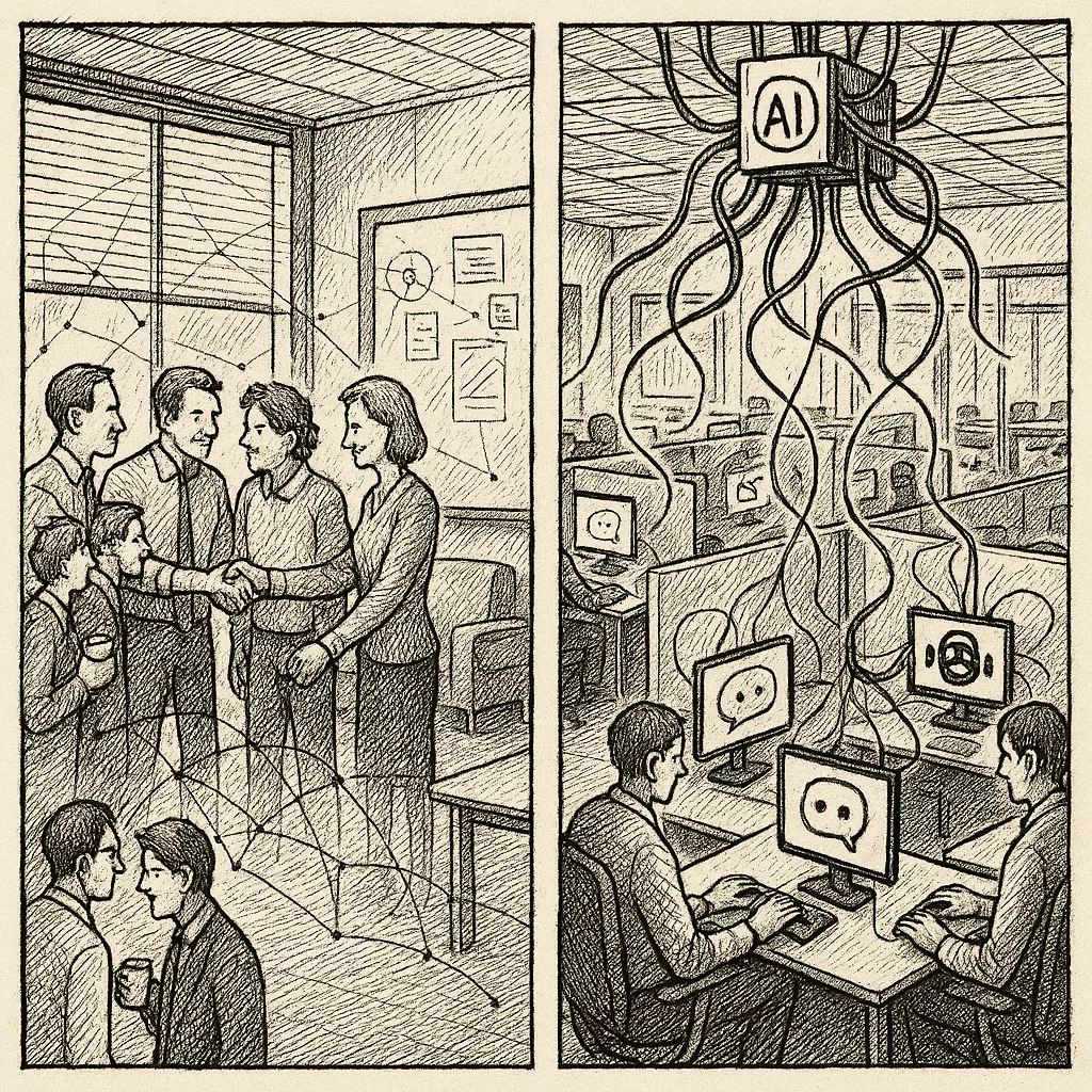 AI may cause loneliness at work among knowledge workers.